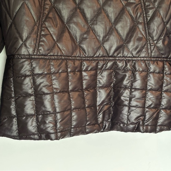 Black puffy quilted, Bomber jacket, waist high, H&M, size 8 (EU 38) - Picture 7 of 9